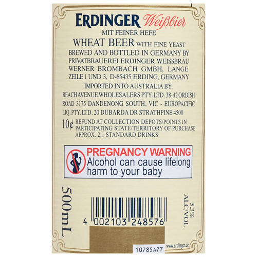 Ingredients 1, Weissbier 500ml
