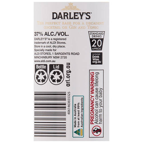 Front shot 3, Gin Pink Darley's 700ml