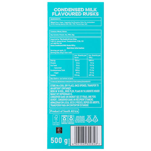 Front shot 3, Condensed Milk Rusks 500g