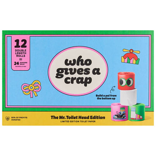 Front shot 2, Mr Toilet Head Toilet Tissue 12 Pack