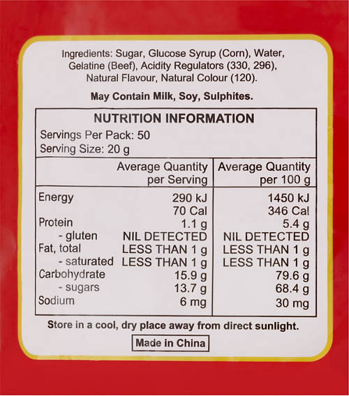 Nutrients 1, Giant Lollies 1kg - Strawberry Clouds