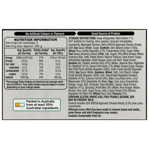 Nutrients 1, Sticky Thai Style RSPCA Approved Chicken Rice Bowl Meal Kit 785g
