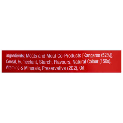 Ingredients 1, Kangaroo Jerky Strips 500g