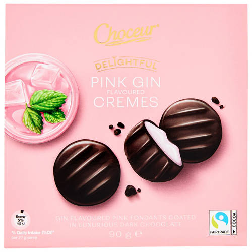 Front shot 2, Pink Gin Delightful Cream Fondants 90g