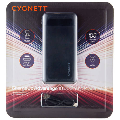 ChargeUp Advantage 10,000mAh Power Bank Product Image Front shot 01