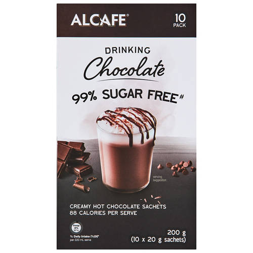 Front shot 2, 99% Sugar Free Hot Chocolate Sachets 10 Pack 200g