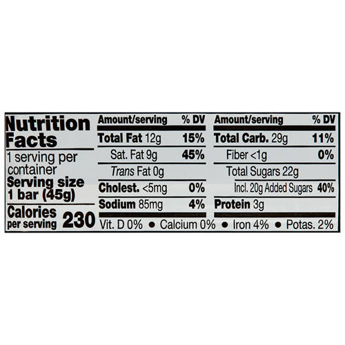 Nutrients 1, Whatchamacallit 45g