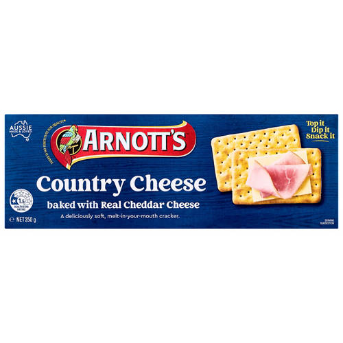 Front shot 2, Country Cheese Crackers 250g