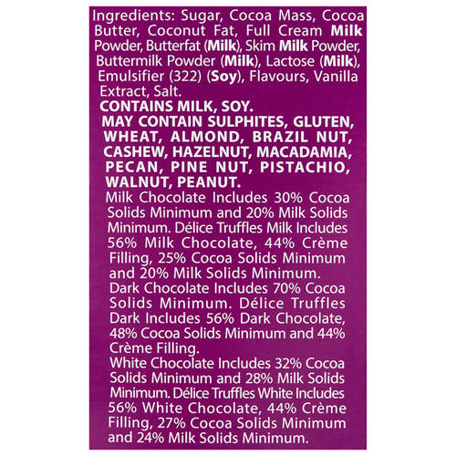 Ingredients 1, Mix Truffles 200g