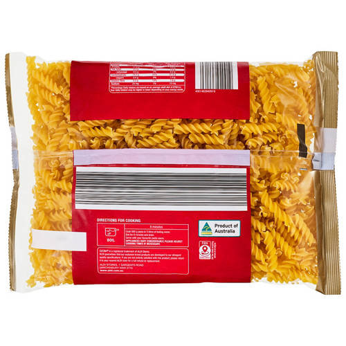 Front shot 2, Pasta Spirals 500g