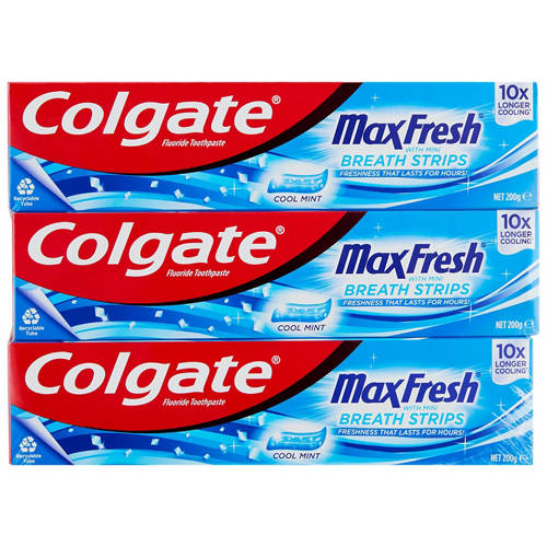 Front shot 2, Max Fresh Toothpaste 3 x 200g