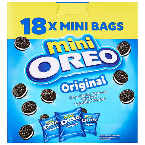 Front shot 3, Oreo Mini Cookies Original 18 Pack 367g