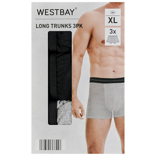 Front shot 2, Mens Long Trunks 3 Pack