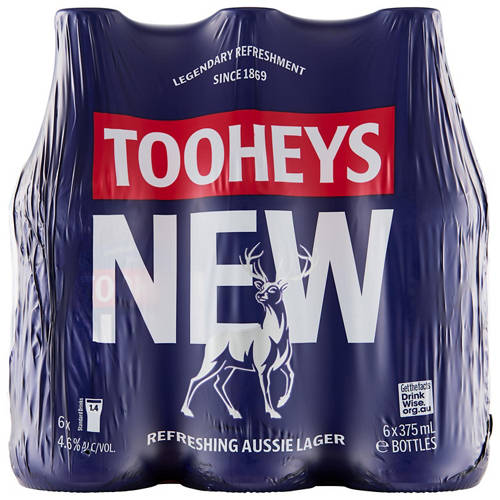 Front shot 2, Tooheys New 6 Pack 375ml