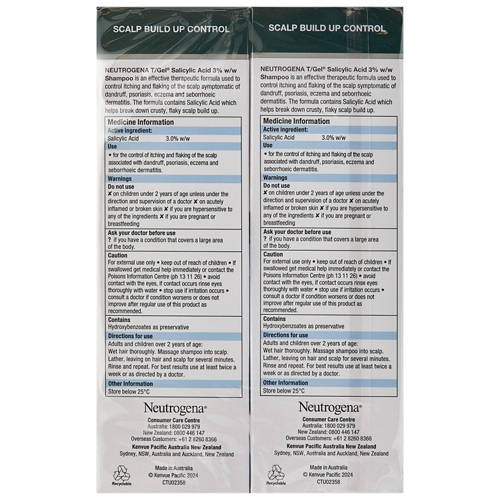 Front shot 3, T/Gel Therapeutic Shampoo 2 Pack 200ml