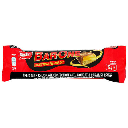 Front shot 2, Bar One Chocolate Bar 52g