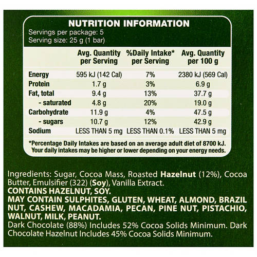 Nutrients 1, Dark Roasted Hazelnut 5 Pack 125g