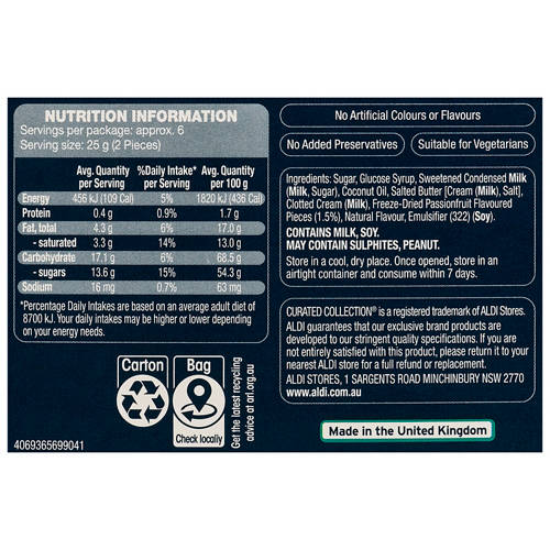 Nutrients 1, Gourmet Passionfruit Luxury Fudge 150g