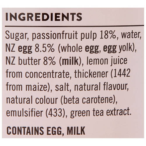 Ingredients 1, Passionfruit Curd 400g