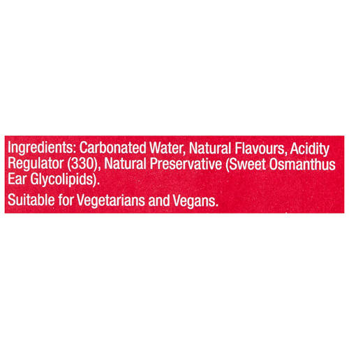Ingredients 1, Sparkling Water with Blood Orange 8 Pack 330ml