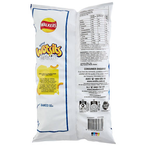 Front shot 2, Wotsits Giants Really Cheesy 165g