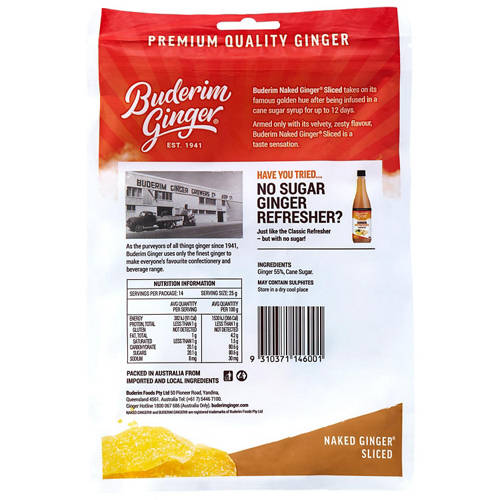 Front shot 2, Naked Ginger Sliced 350g