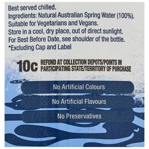 Nutrients 1, Natural Australian Still Spring Water 1.5L