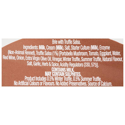 Ingredients 1, Truffle Brie 125g