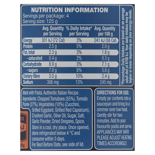 Details 1, Premium Napoletana Pasta Sauce 500g