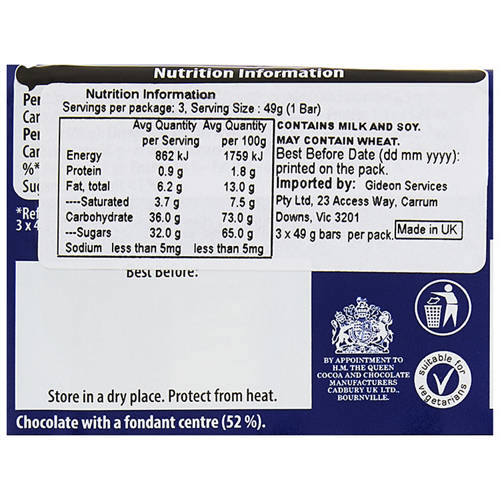 Nutrients 1, Chocolate Cream 3 Pack 49g
