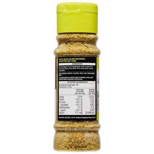 Front shot 2, Lemon & Black Pepper Seasoning 190g