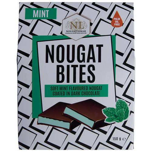 Front shot 2, Mint Nougat Bites 150g
