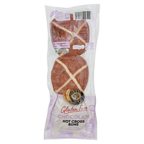 Front shot 2, Gluten Free Hot Cross Buns 3 Pack 180g