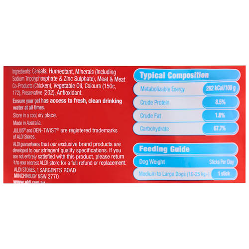 Ingredients 1, Dog Dental Treats 7 Pack