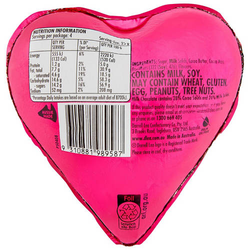 Front shot 2, Chocolate Heart 100g