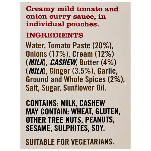 Ingredients 1, Butter Chicken Meal Kit 300g