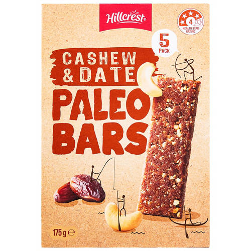 Front shot 2, Cashew & Date Paleo Bar 175g