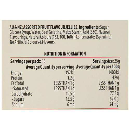 Nutrients 1, Jelly Babies All Sorts 400g
