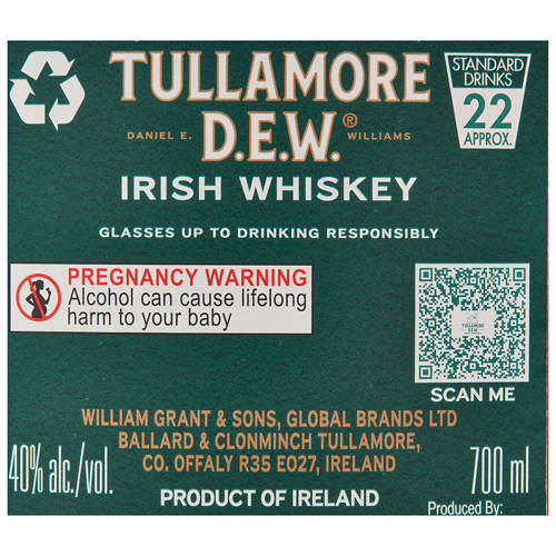 Nutrients 1, Irish Whiskey 700ml