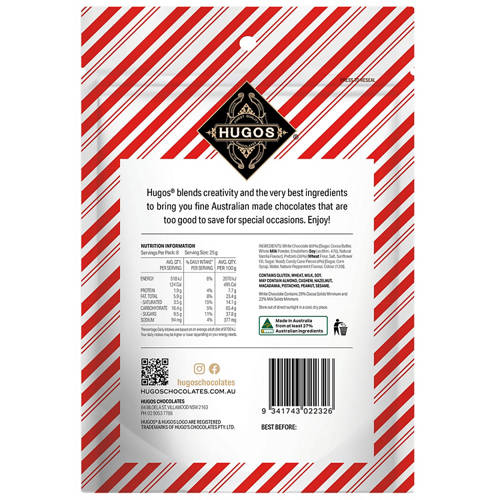 Front shot 2, White Chocolate Candy Cane Pretzels 200g