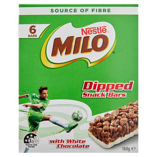 Front shot 2, Milo Bars 6 Pack 160g