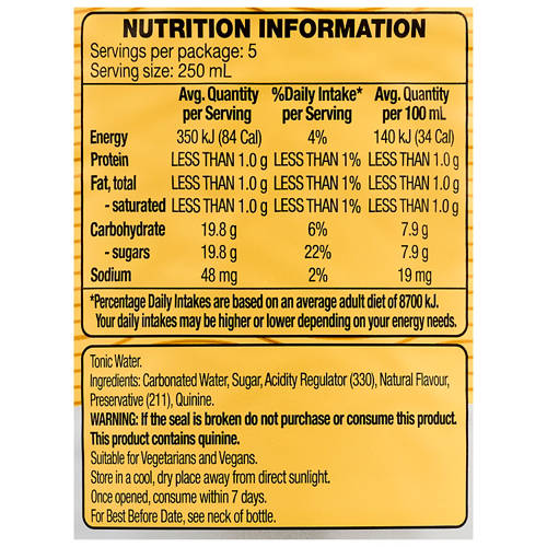 Nutrients 1, Tonic Water 1.25L