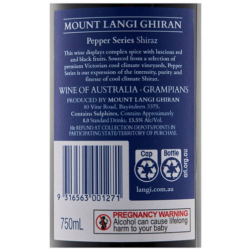 Nutrients 1, Pepper Series Shiraz 2023