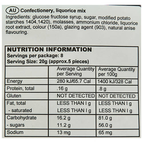 Nutrients 1, Liquorice Multipack 160g