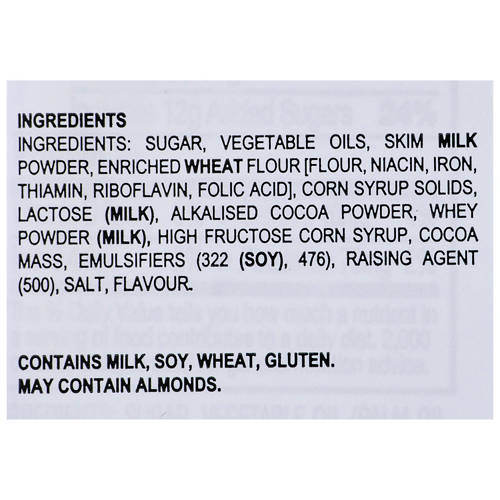 Ingredients 1, Cookies and Cream Block 113g