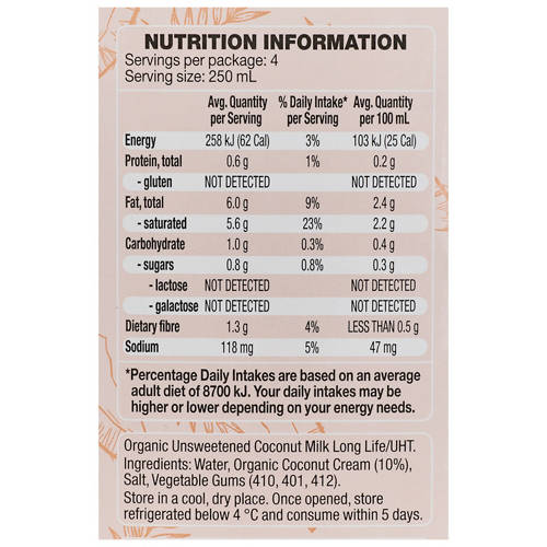 Nutrients 1, Organic Coconut Milk 1L
