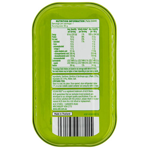 Front shot 3, Sardines in Oil 125g