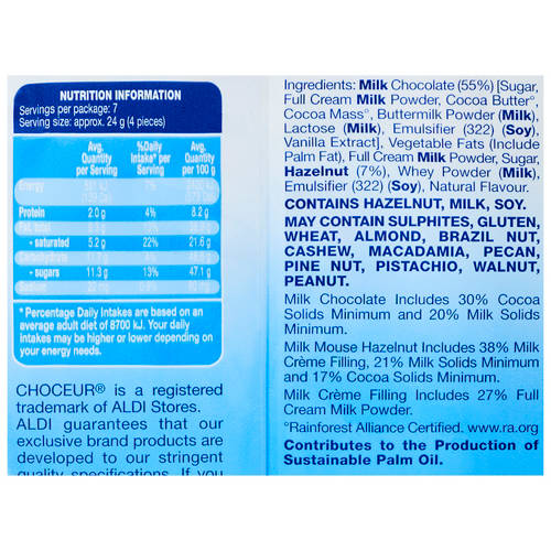 Nutrients 1, Milk Mouse - Milk Chocolate 168g
