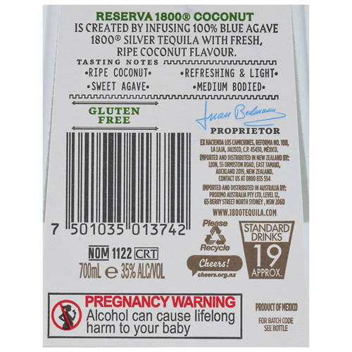 Nutrients 1, Coconut Tequila 700ml