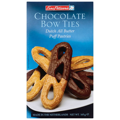 Front shot 2, Pastry Biscuits Chocolate Bow Ties 165g